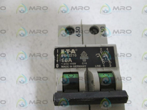 E-T-A CIRCUIT BREAKER 16A 91H2216  UNMP