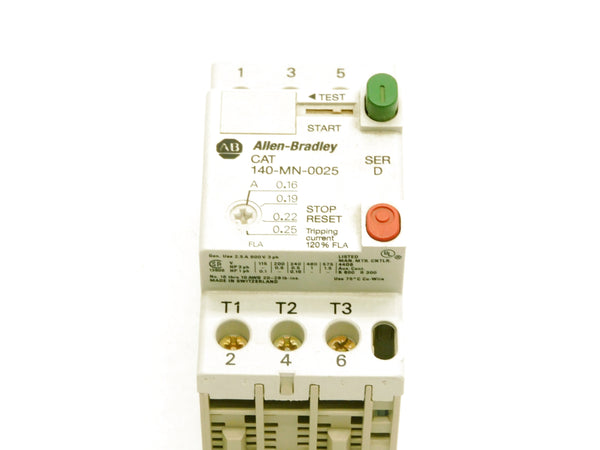 ALLEN BRADLEY 140-MN-0025 SER. D 0.16-0.25A 600V NSMP