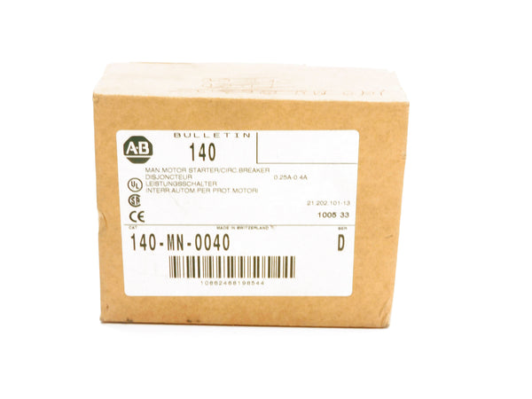 ALLEN BRADLEY 140-MN-0040 SER. D 0.25-0.4A 690V NSMP