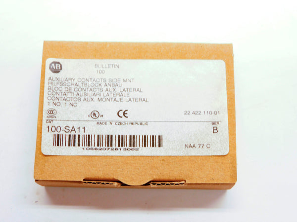 ALLEN BRADLEY 100-SA11 SER. B 600VAC 10A (BR/WH) NSMP
