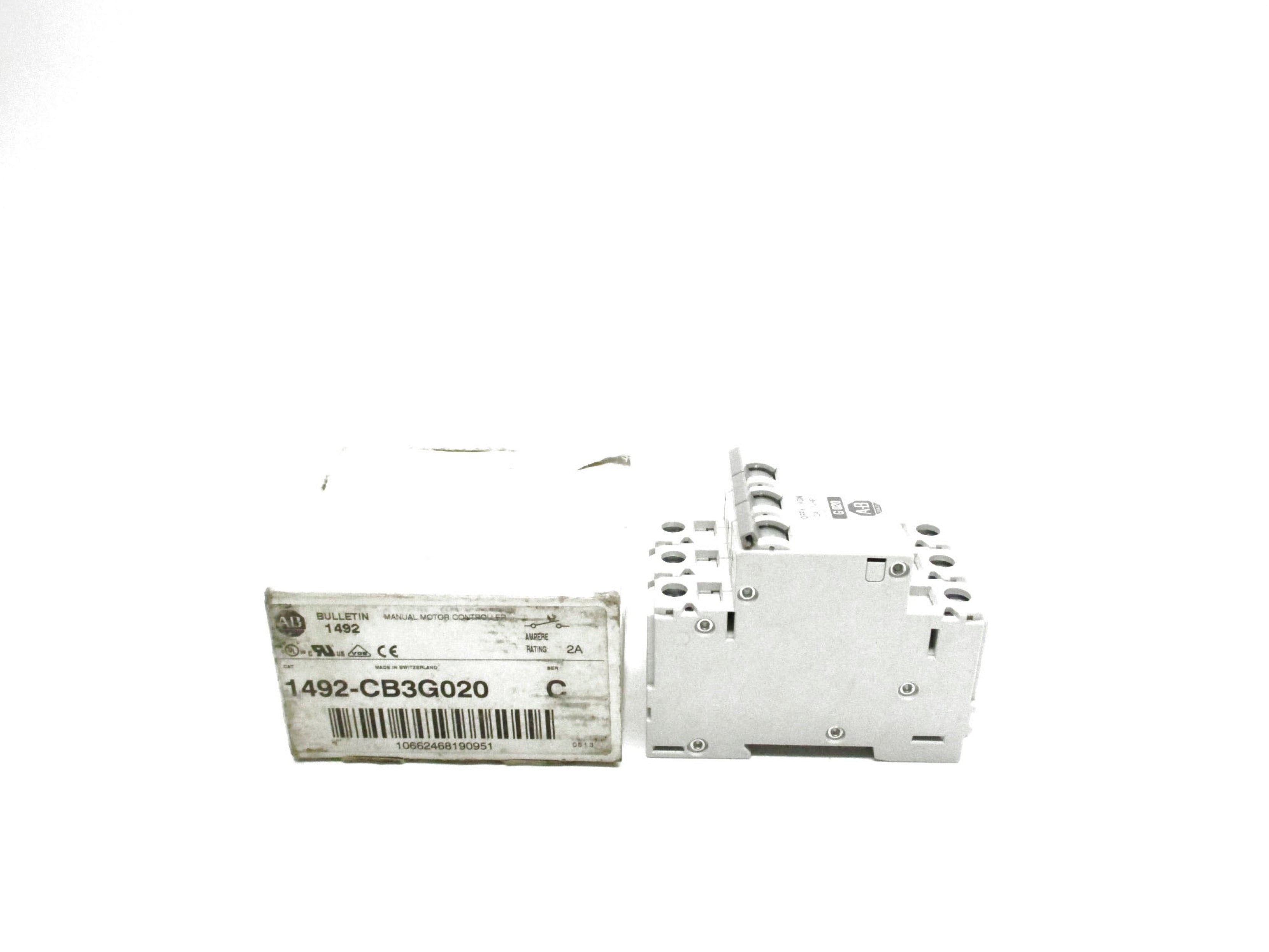 ALLEN BRADLEY 1492-CB3G020 SER. C 2A 480/277V (WH) NSMP