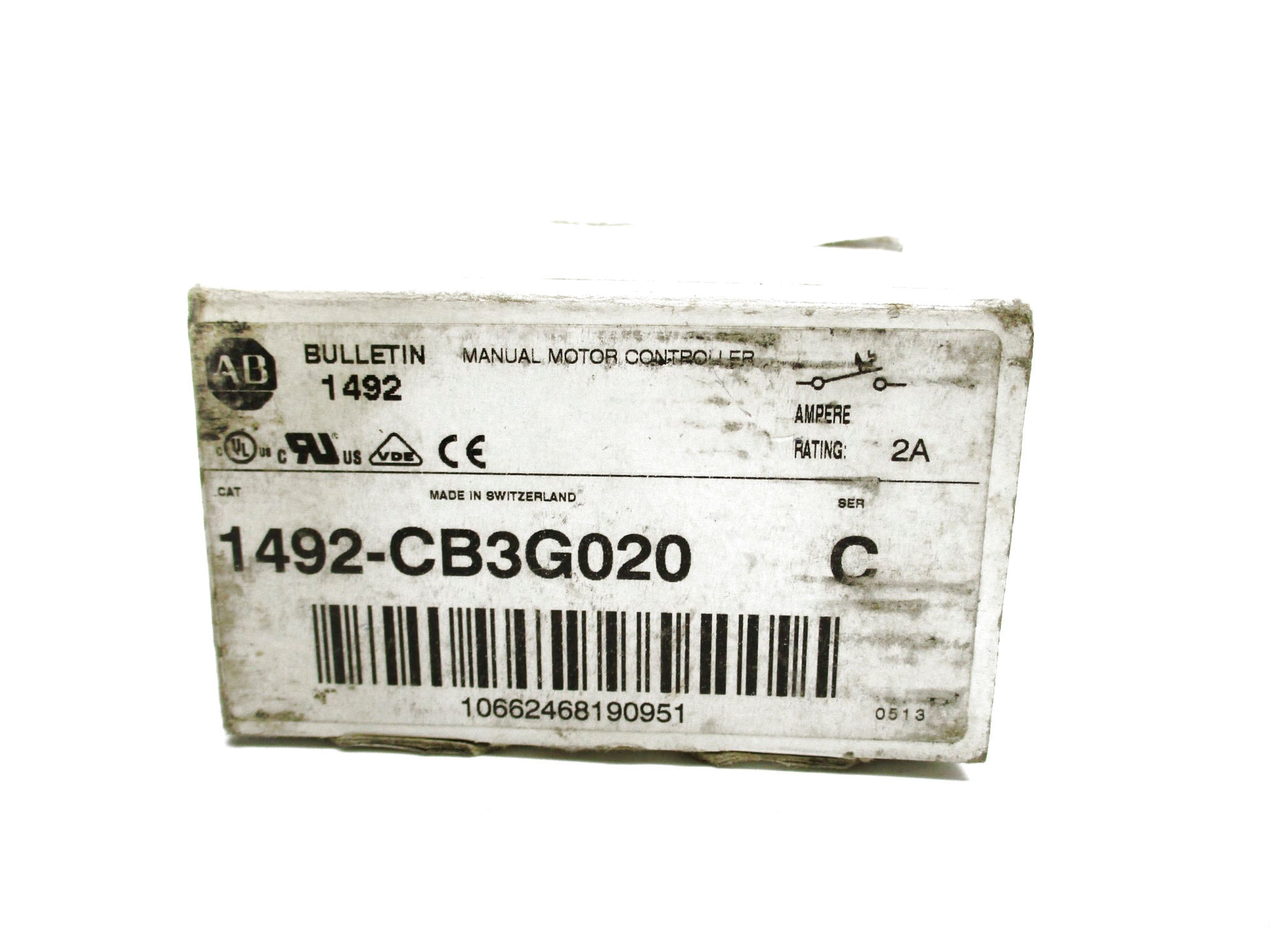ALLEN BRADLEY 1492-CB3G020 SER. C 2A 480/277V (WH) NSMP
