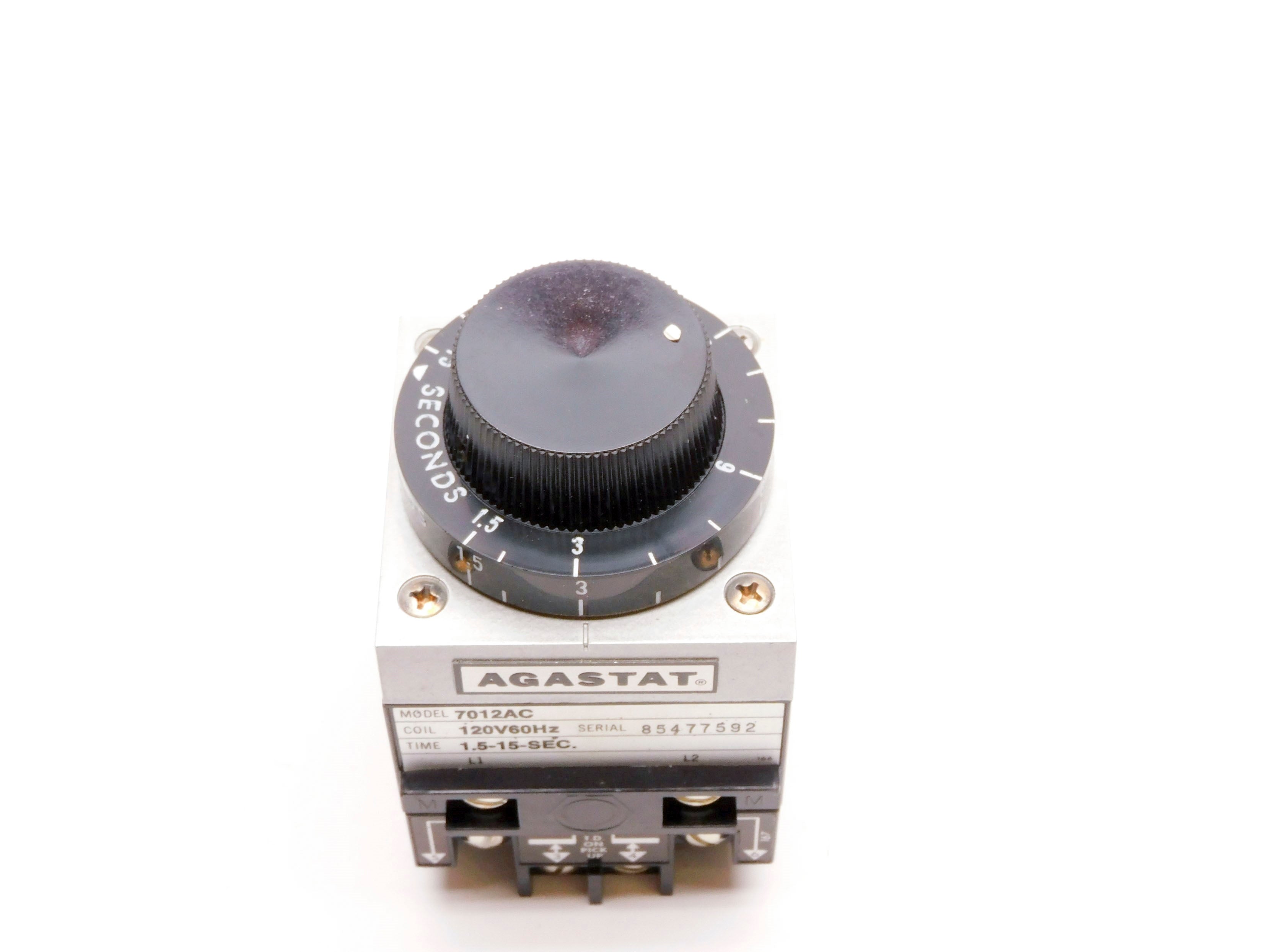 AGASTAT 7012AC 1423157-5 120V 15A 1.5-15S NSMP