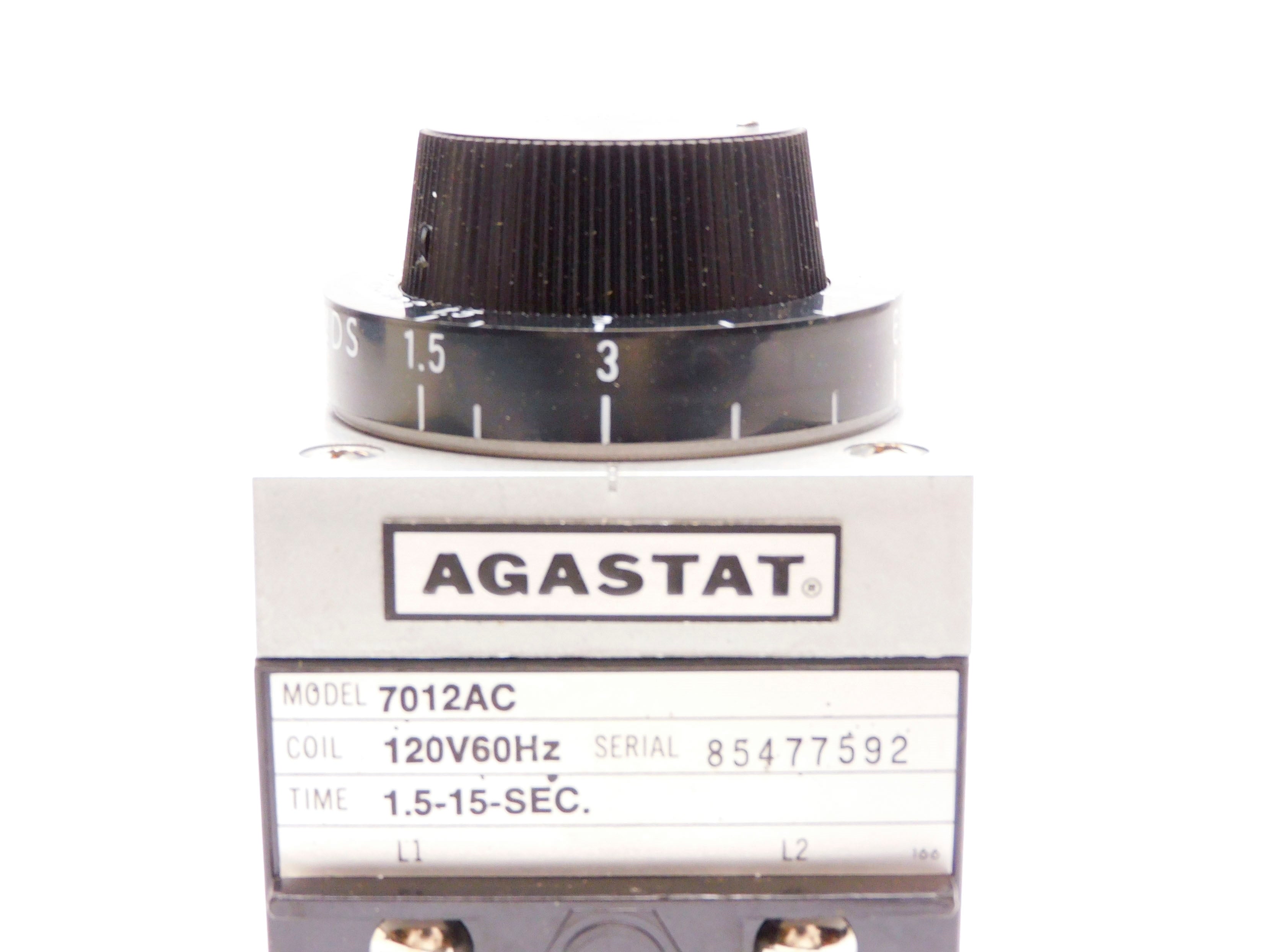 AGASTAT 7012AC 1423157-5 120V 15A 1.5-15S NSMP