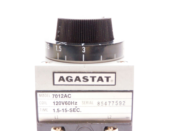 AGASTAT 7012AC 1423157-5 120V 15A 1.5-15S NSMP