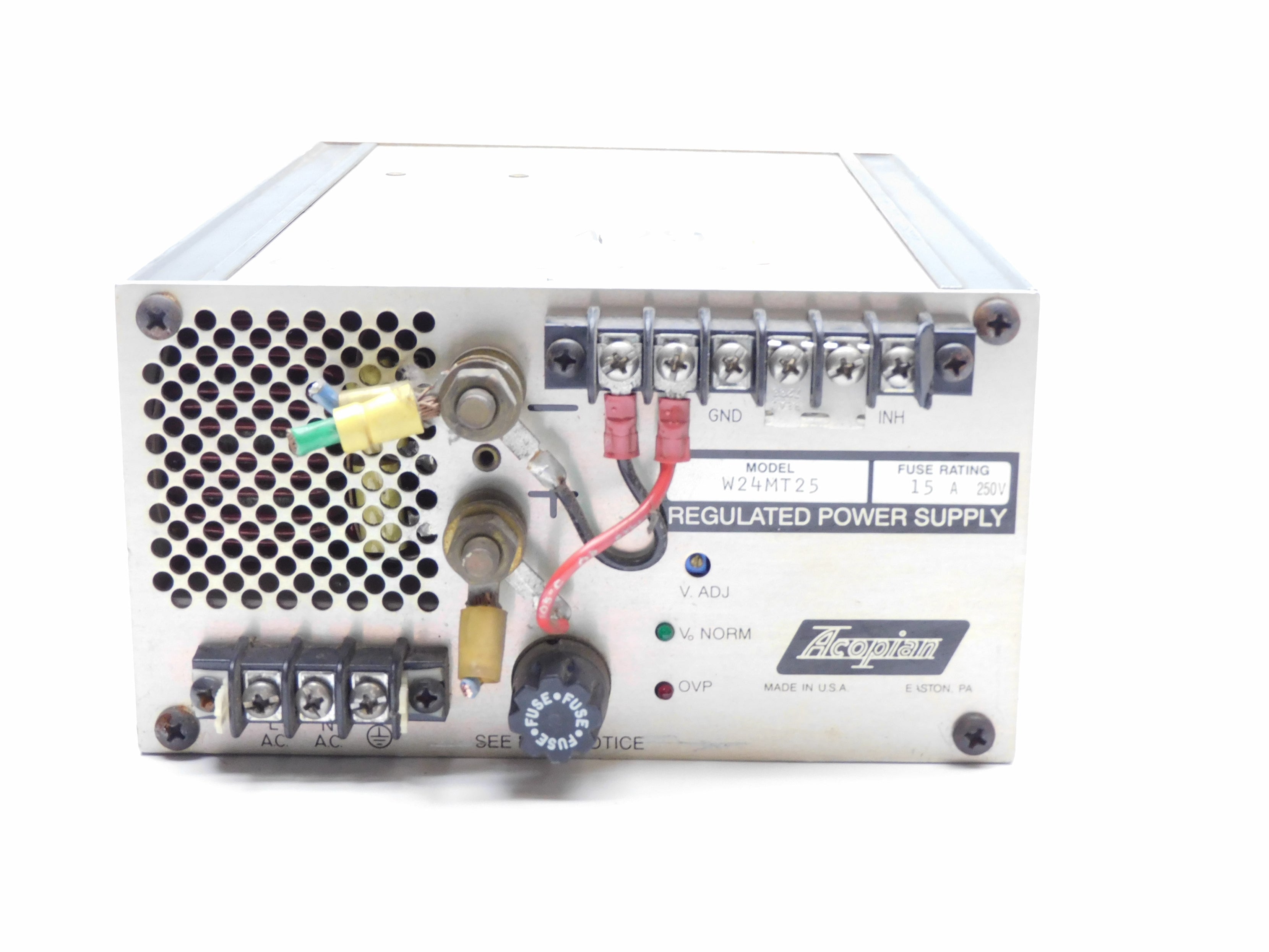 ACOPIAN W24MT25 250V 15A UNMP