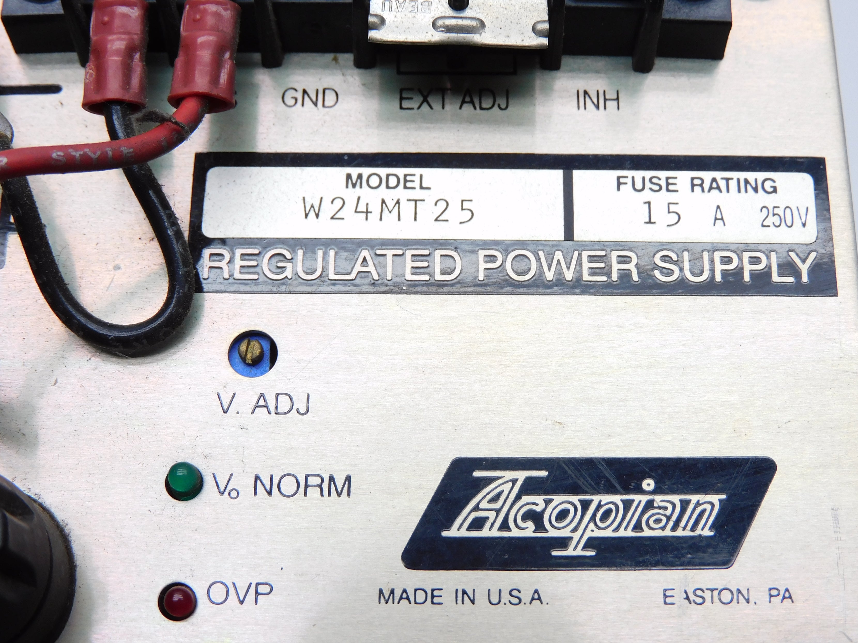 ACOPIAN W24MT25 250V 15A UNMP