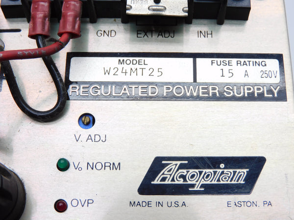 ACOPIAN W24MT25 250V 15A UNMP