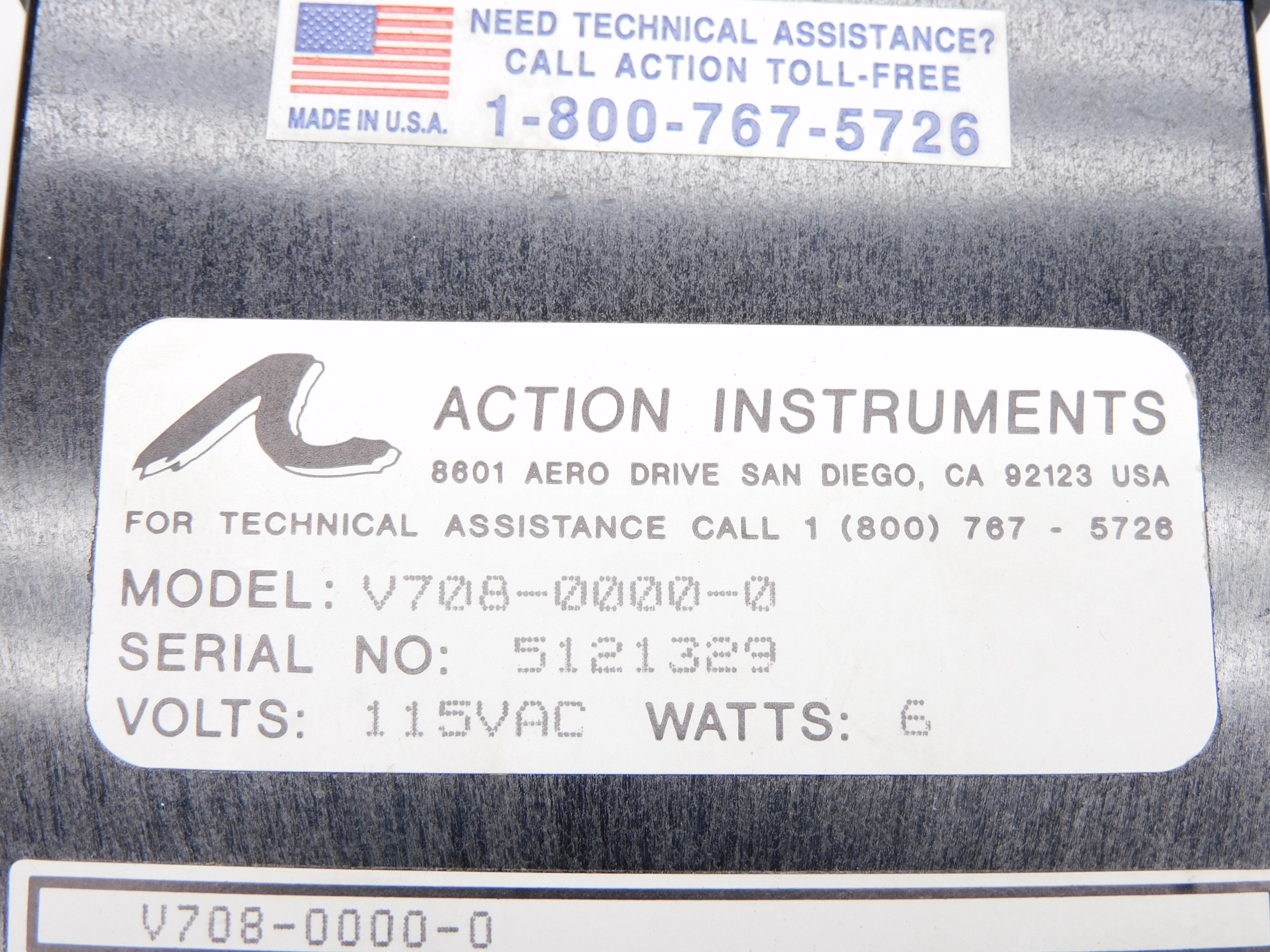 ACTION INSTRUMENTS V708-0000-0 NSMP
