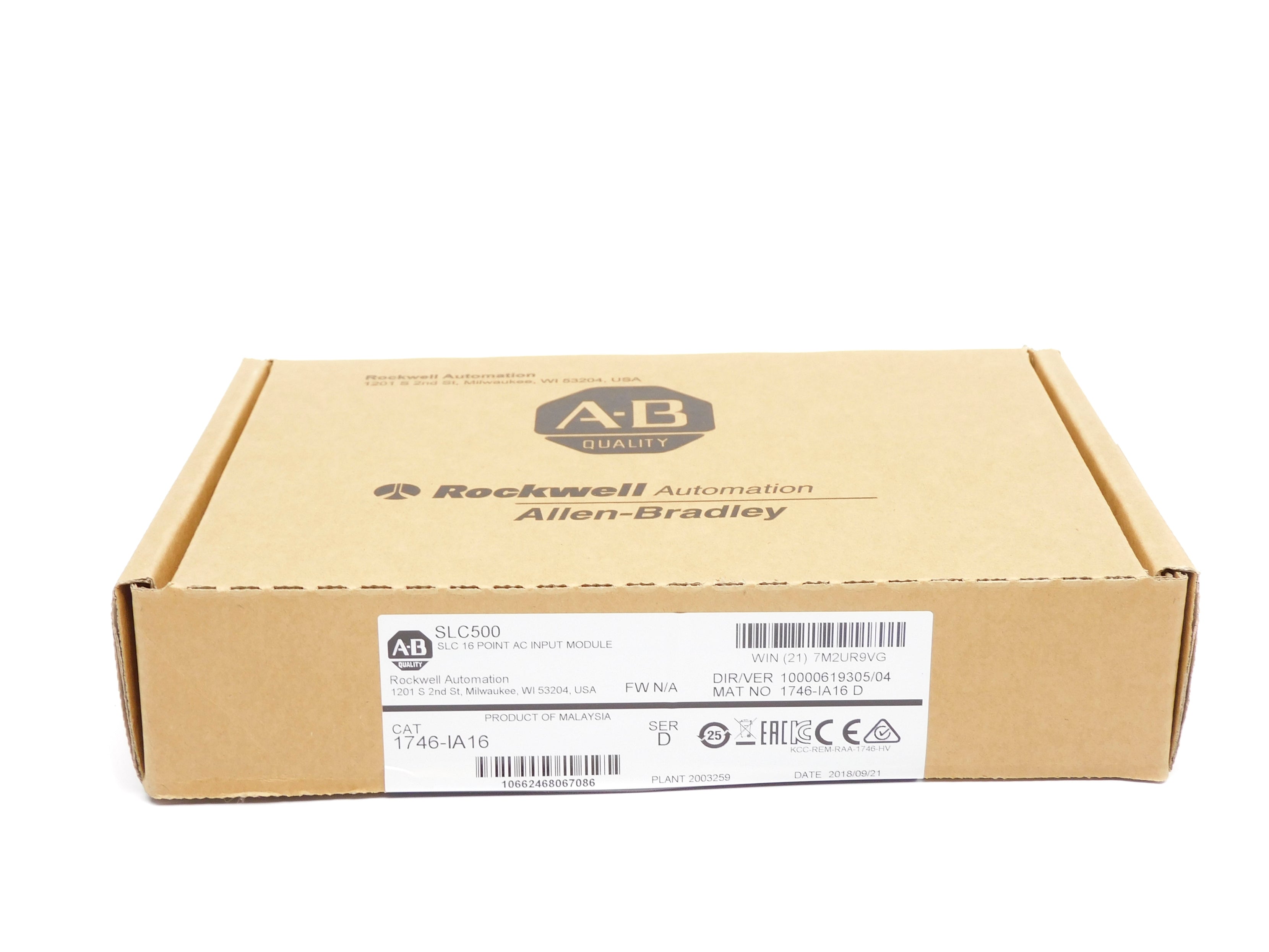 ALLEN BRADLEY 1746-IA16 SER. D DATE: 2018 NSFS