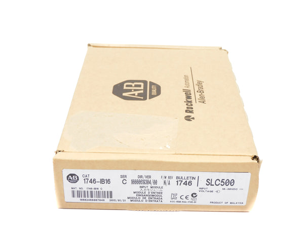 ALLEN BRADLEY 1746-IB16 SER. C 10-30VDC DATE: 2015 NSFS