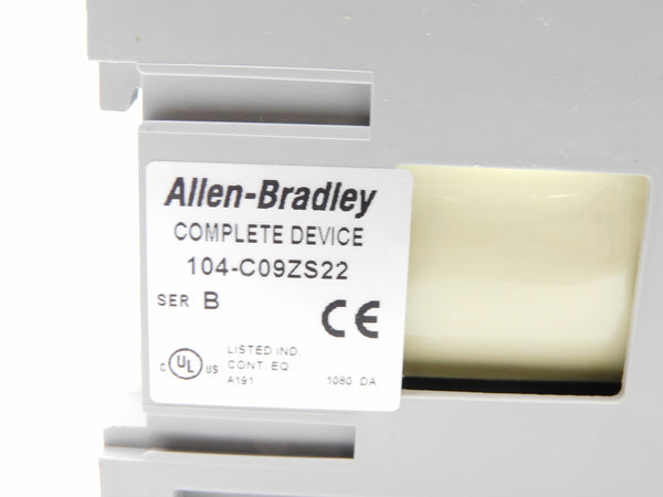 ALLEN BRADLEY 104-C09ZS22 SER. B 125VDC (BR/WH) NSMP