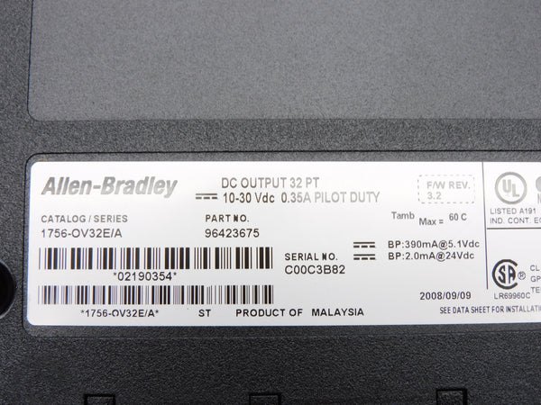 ALLEN BRADLEY 1756-OV32E SER. A F/W 3.2 NSMP