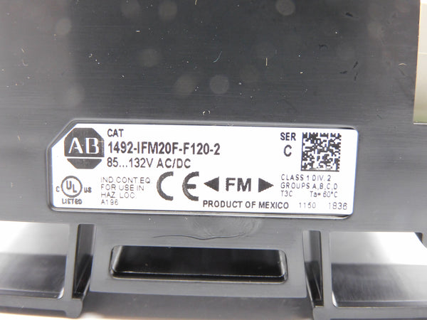ALLEN BRADLEY 1492-IFM20F-F120-2 SER. C 85-132VAC/DC (BR/WH) NSMP