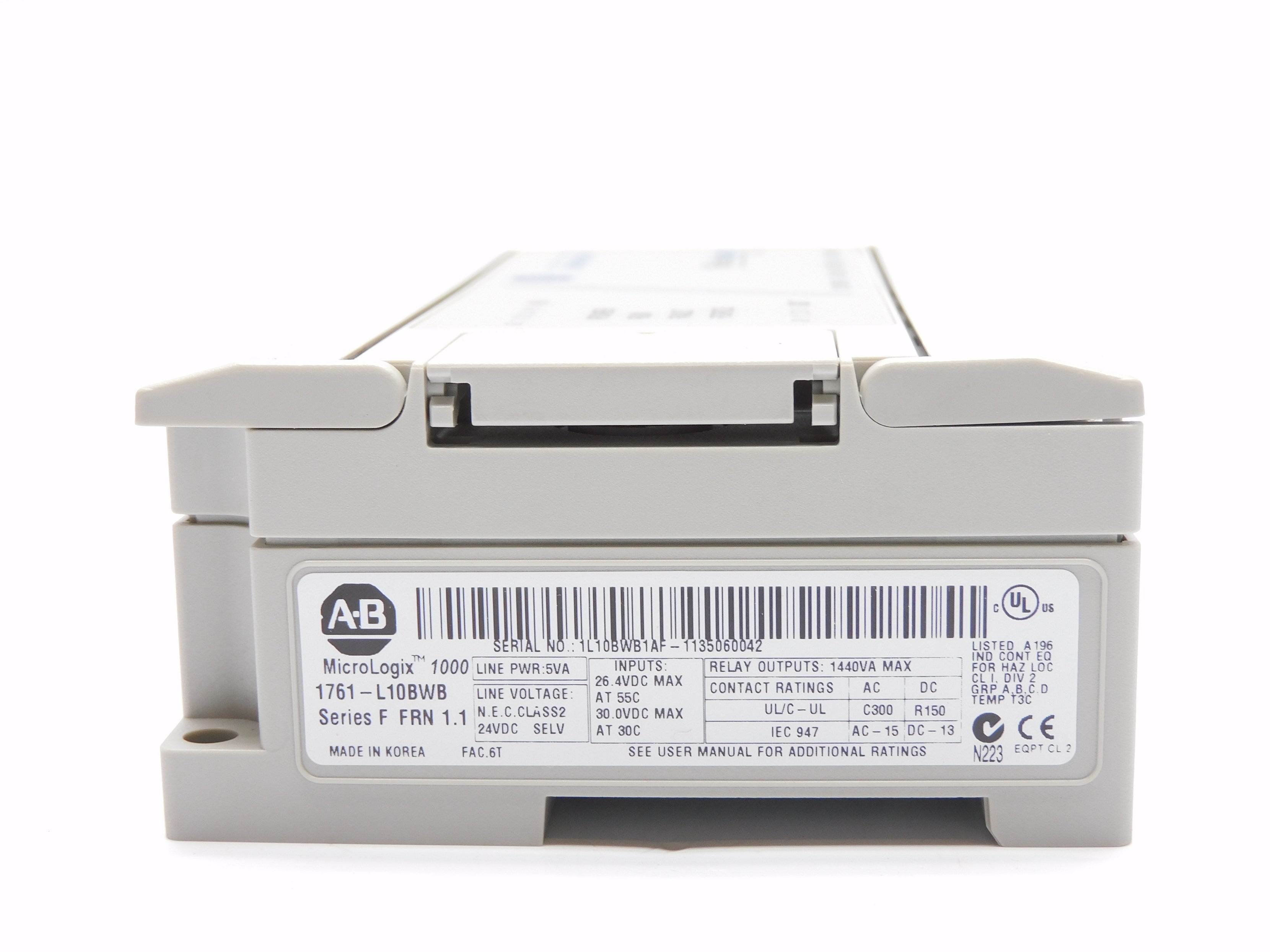 ALLEN BRADLEY 1761-L10BWB SER. F 24VDC F/W 1.1 NSMP