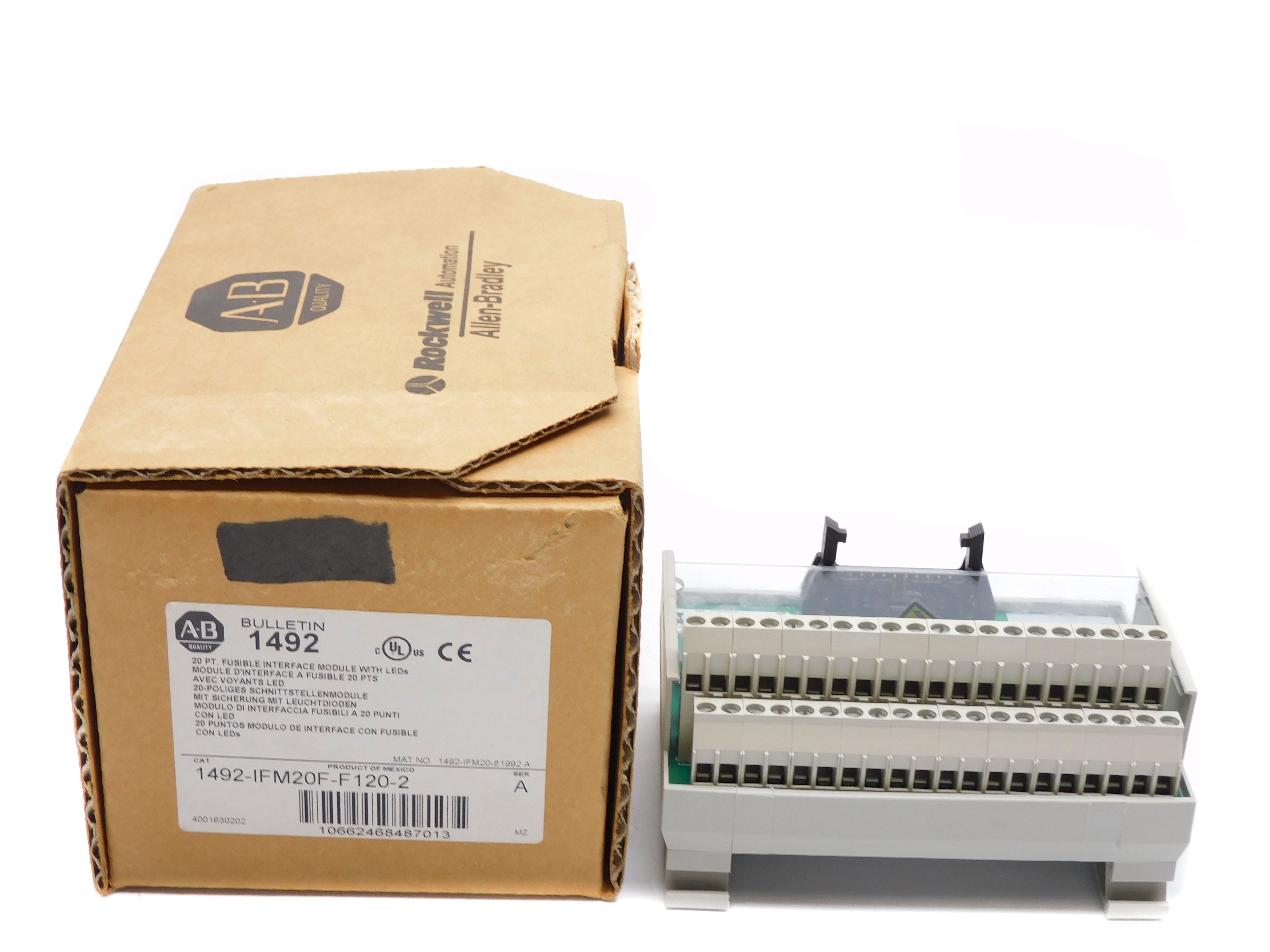 ALLEN BRADLEY 1492-IFM20F-F120-2 SER. A 85-132VAC/DC (BR/WH) NSMP