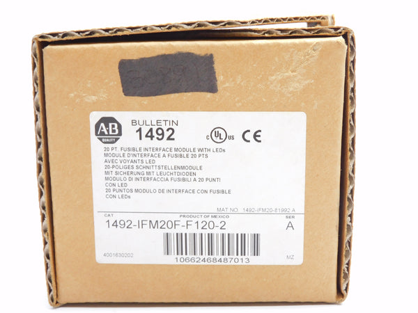 ALLEN BRADLEY 1492-IFM20F-F120-2 SER. A 85-132VAC/DC (BR/WH) NSMP