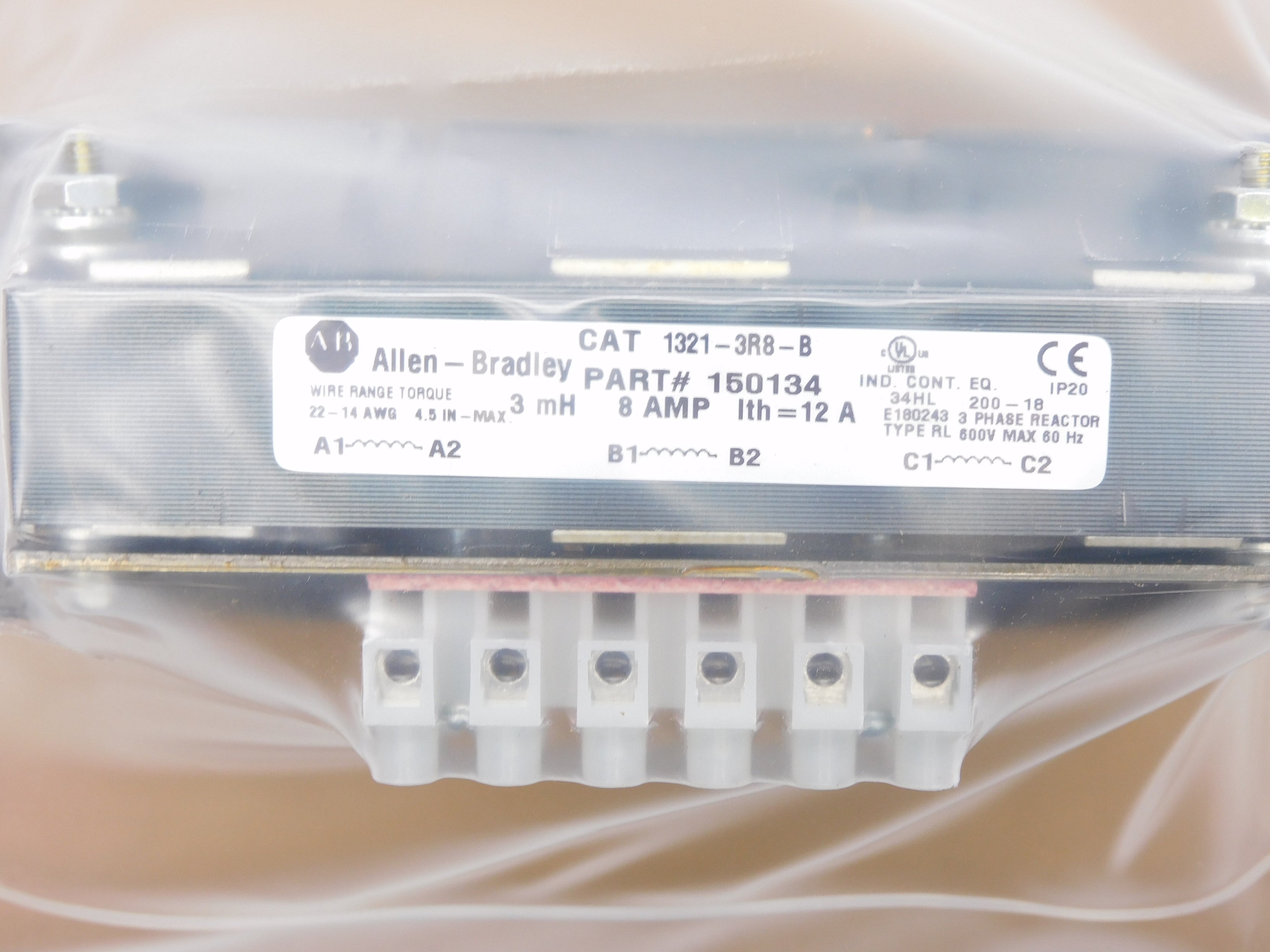 ALLEN BRADLEY 1321-3R8-B SER. A 600V 8A (BR/WH) NSMP