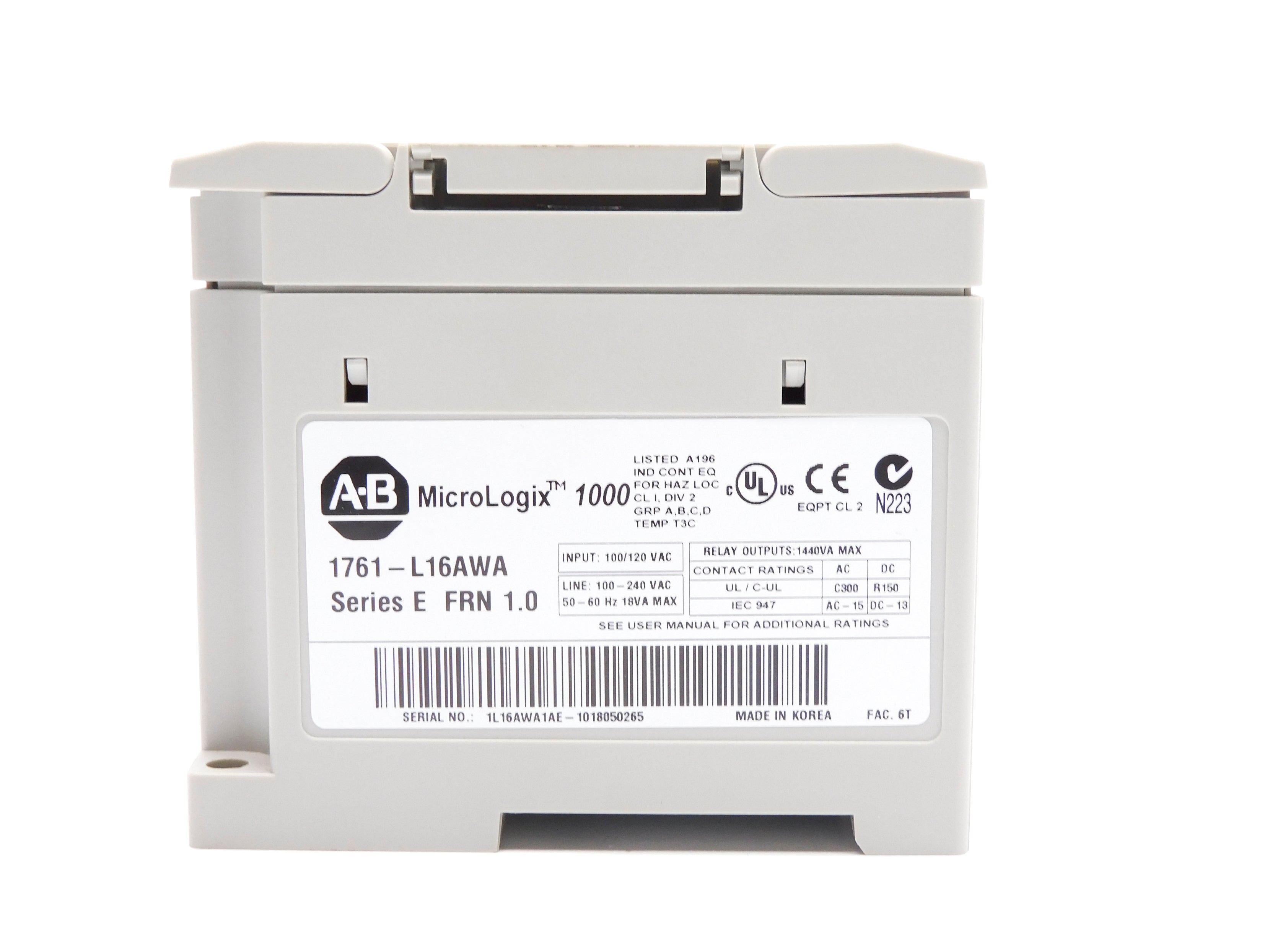 ALLEN BRADLEY 1761-L16AWA SER. E F/W 1.0 100-240VAC NSNP