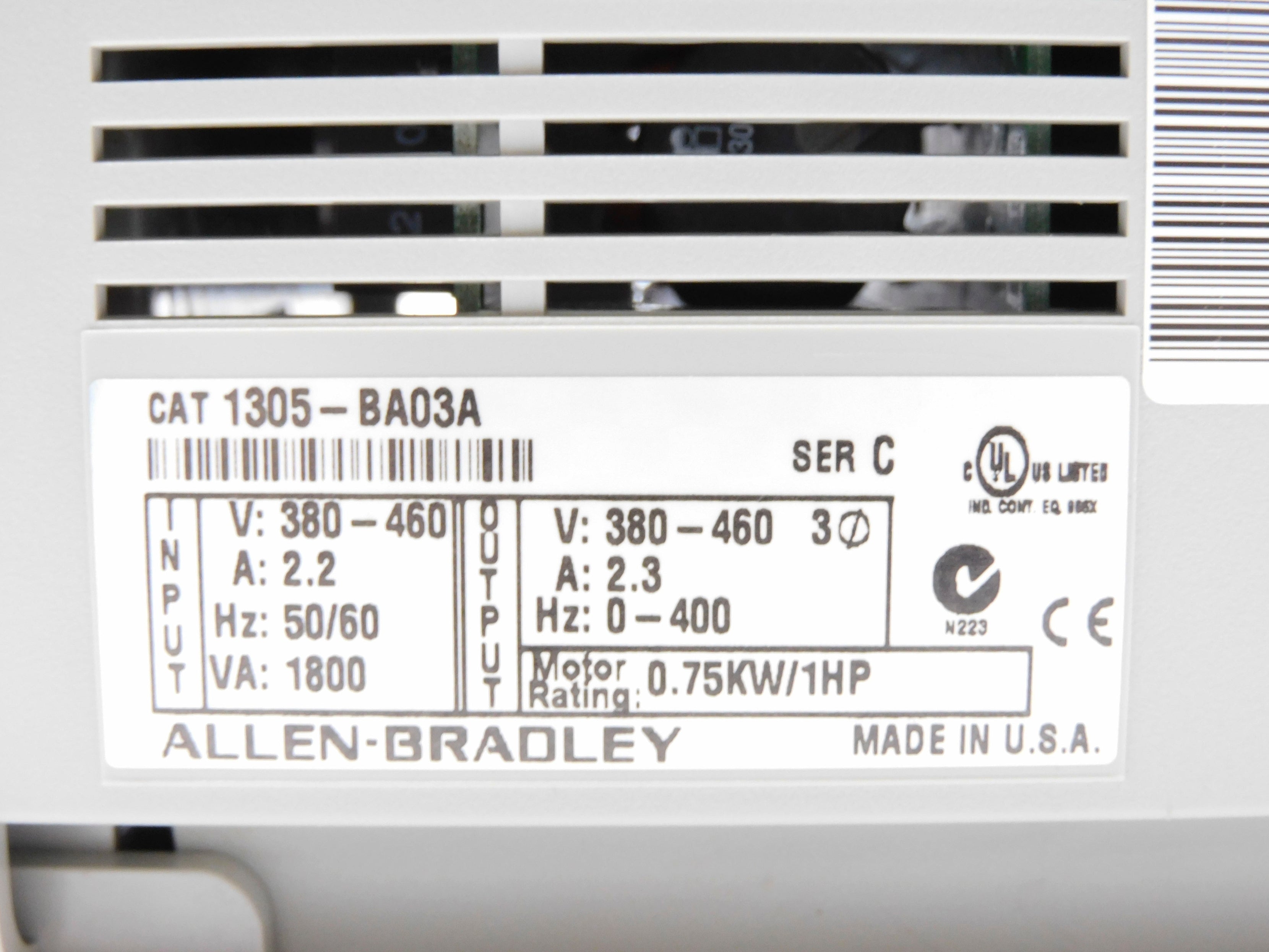 ALLEN BRADLEY 1305-BA03A SER. C F/W 6.01 NSMP