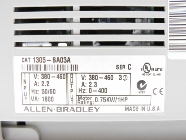 ALLEN BRADLEY 1305-BA03A SER. C F/W 6.01 NSMP