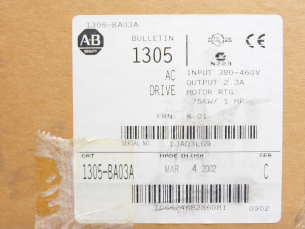 ALLEN BRADLEY 1305-BA03A SER. C F/W 6.01 NSMP