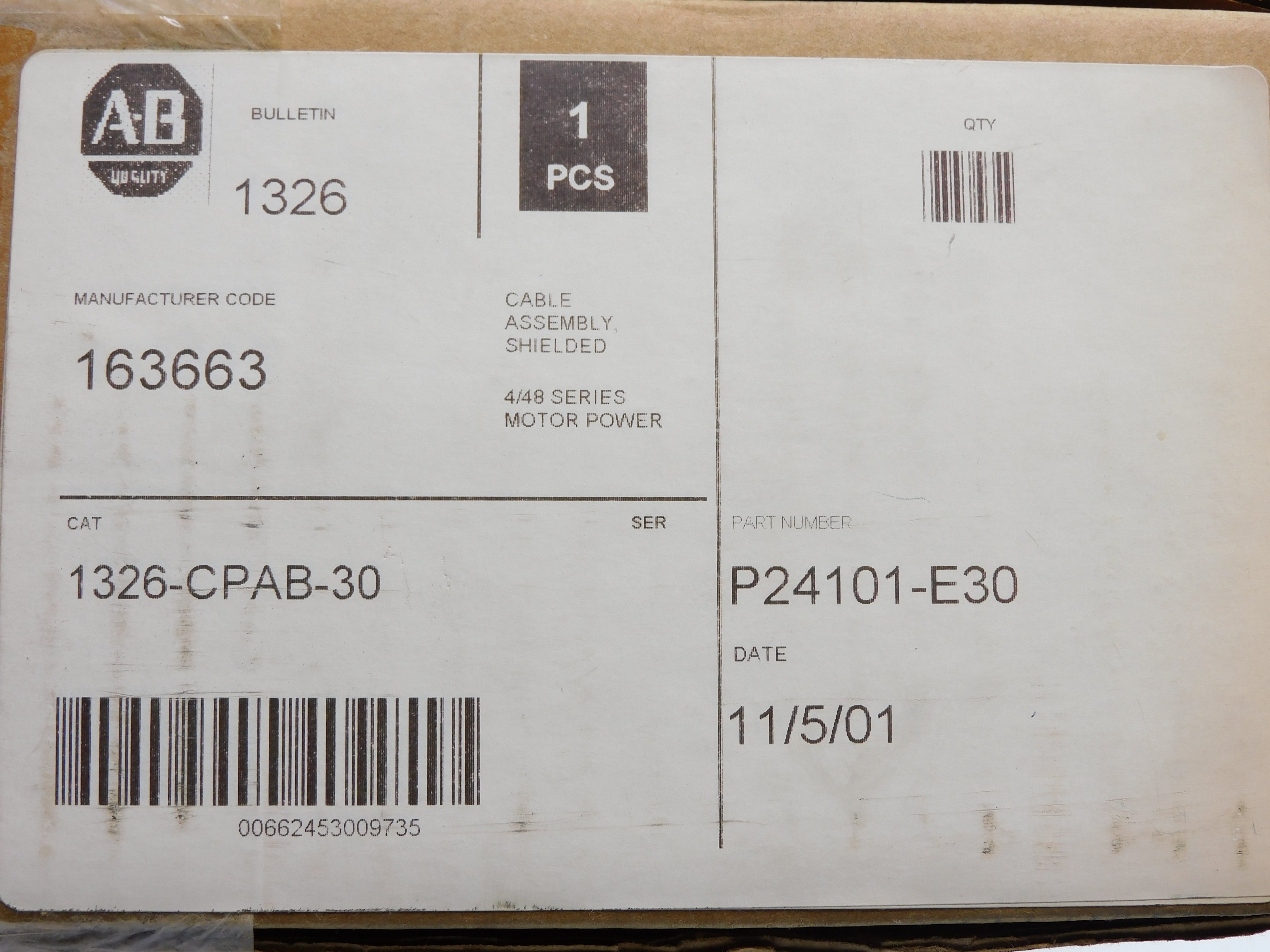 ALLEN BRADLEY 1326-CPAB-30 NSMP