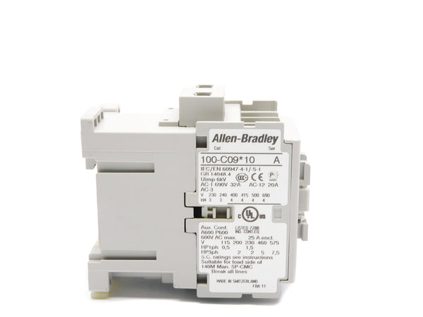 ALLEN BRADLEY 100-C09B10 SER. A 440/480V 32A (BR/WH) NSMP