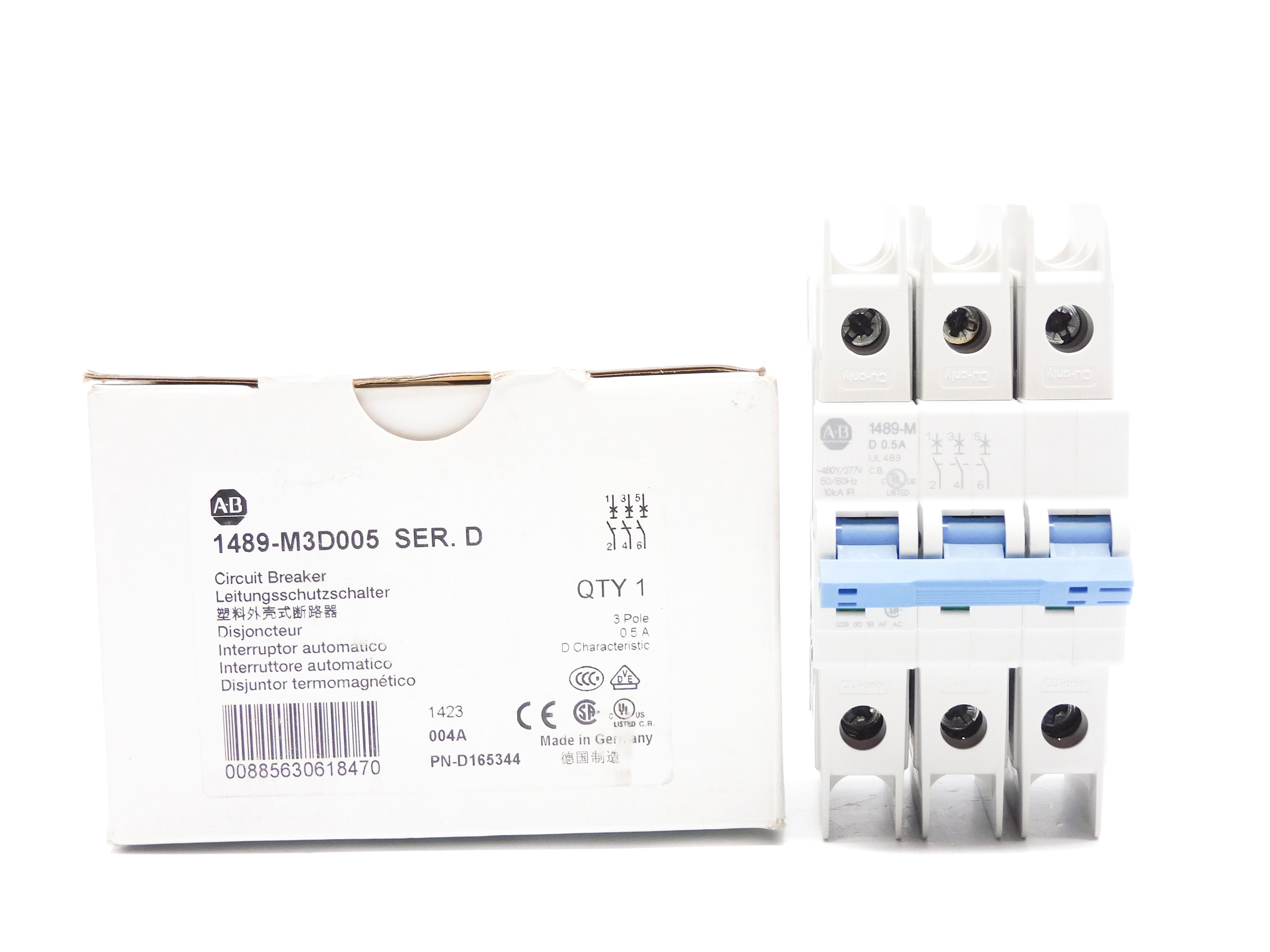 ALLEN BRADLEY 1489-M3D005 SER. D 0.5A 480/277V (WH) NSMP