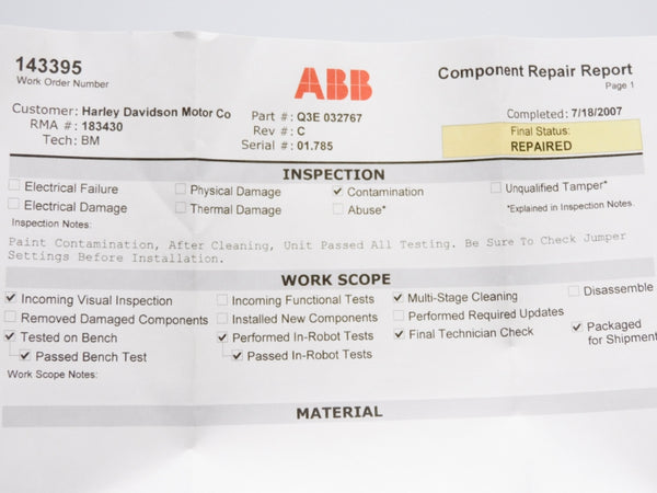ABB IOP-05 E-32767 (REPAIRED) UNMP