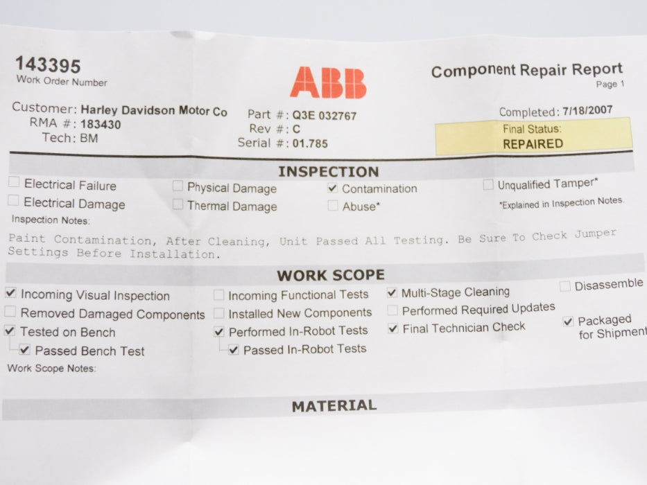 ABB IOP-05 E-32767 (REPAIRED) UNMP