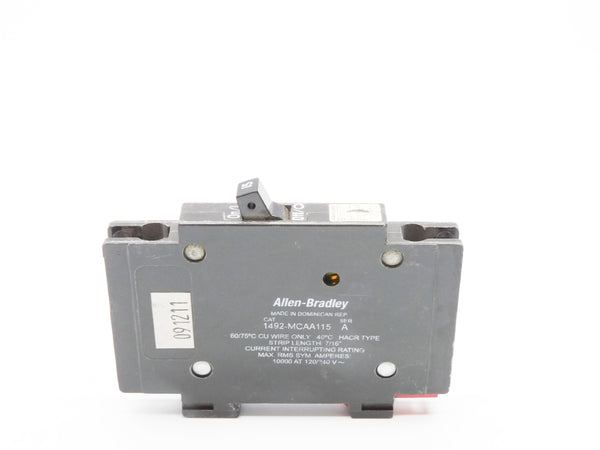 ALLEN BRADLEY 1492-MCAA115 SER. A 15A 120/240V UNMP