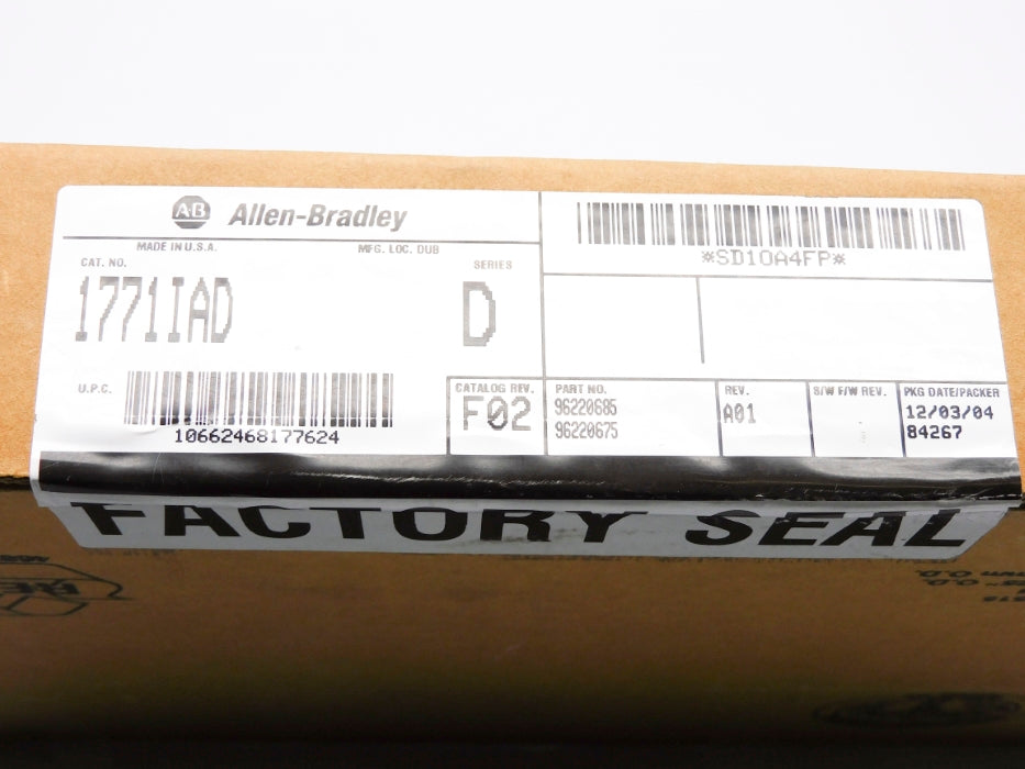ALLEN BRADLEY 1771-IAD SER. D DATE: 2004 NSFS