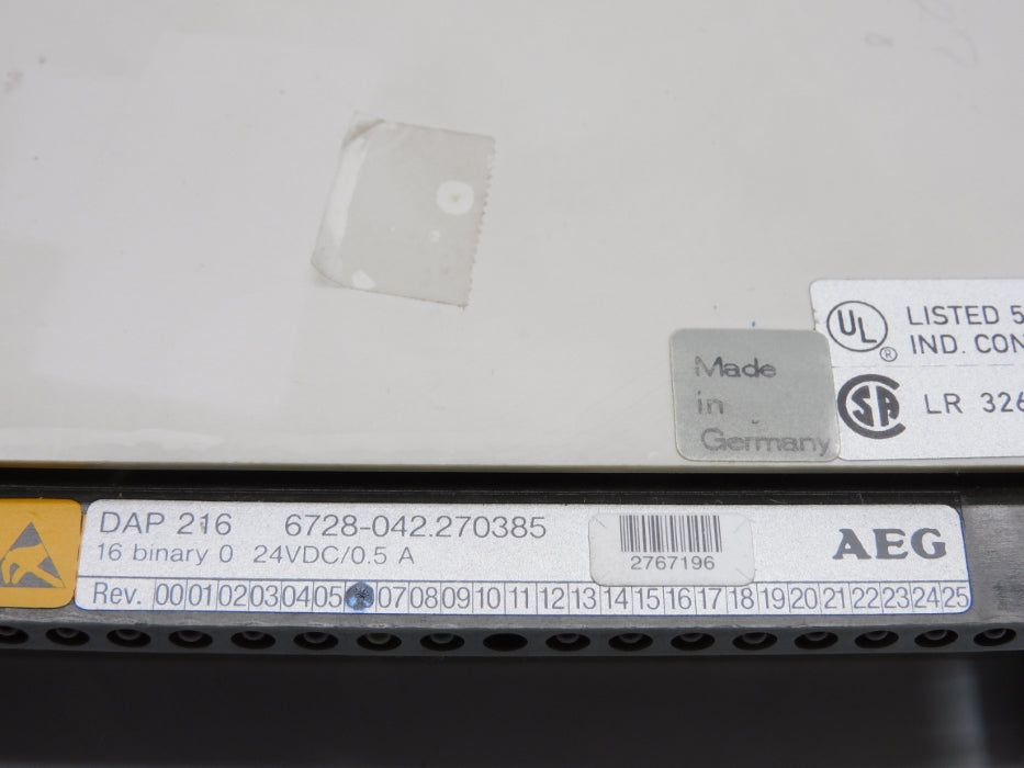 AEG 6728-042.270385 DAP216 24VDC 0.5A UNMP
