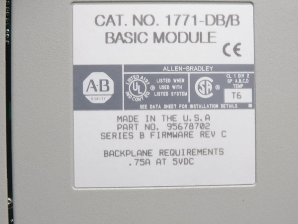 ALLEN BRADLEY 1771-DB SER. B F/W C UNMP
