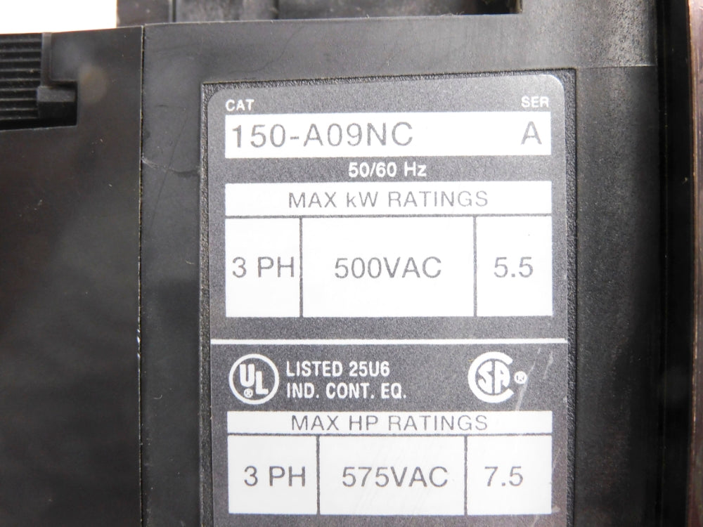 ALLEN BRADLEY 150-A09NC SER. A UNMP