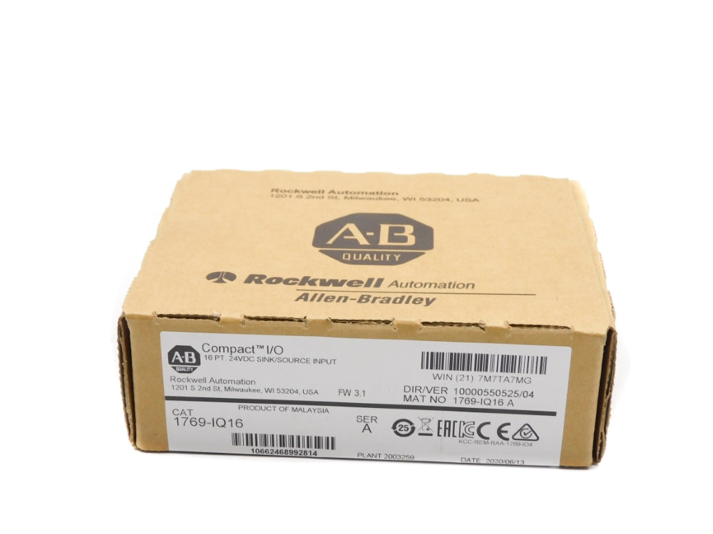 ALLEN BRADLEY 1769-IQ16 SER. A F/W 3.1 DATE: 2020 NSFS
