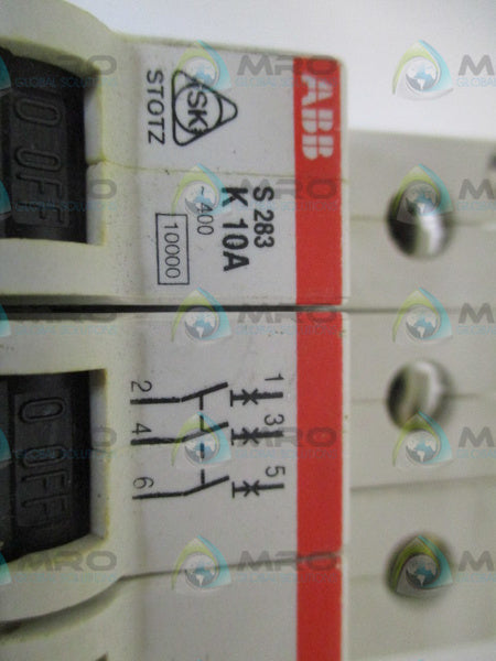 ABB S283-K10 CIRCUIT BREAKER 10A  UNMP