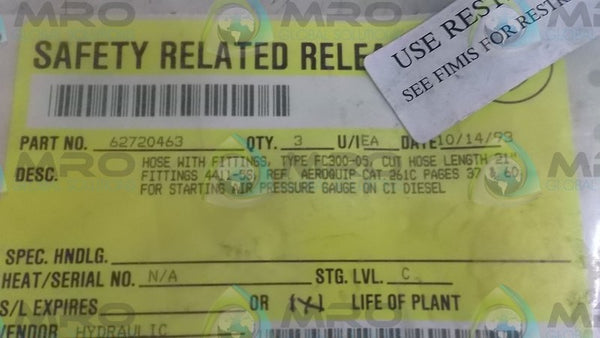 AEROQUIP FC300-05 HOSE 21 INCH  UNMP