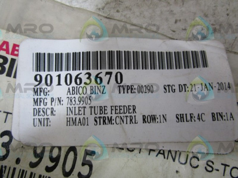 ABICO BINZ 783.9905 INLET TUBE  NSMP