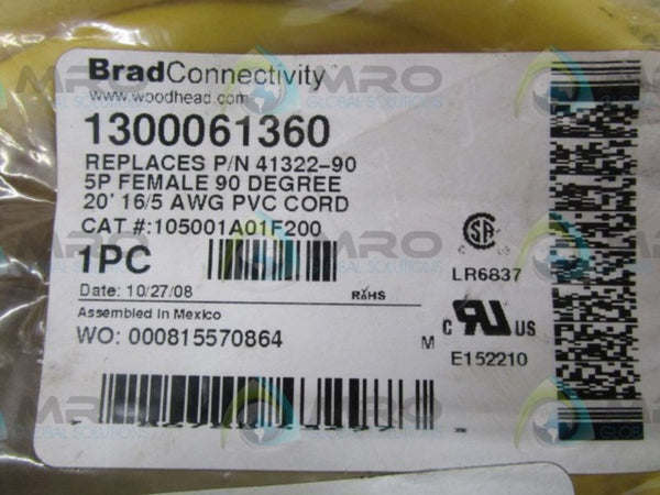 DANIEL WOODHEAD 41322-90 105001A01F200 CABLE  NSMP