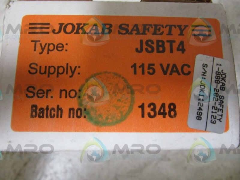JOKAB JSBT4-115VAC SAFETY RELAY  NSMP