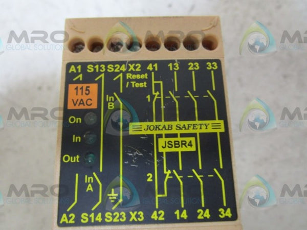 JOKAB JSBR4-115VAC SAFETY RELAY  UNMP
