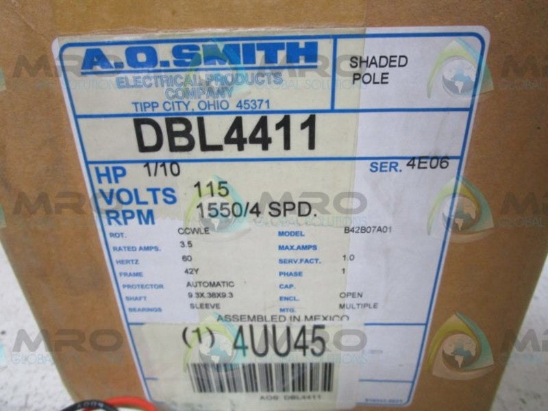 A.O. SMITH DBL4411 MOTOR  NSMP