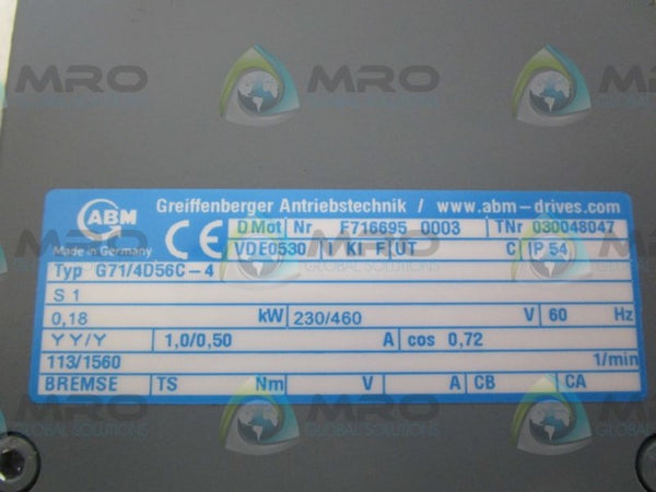ABM G71/4D56C-4 MOTOR  NSNP