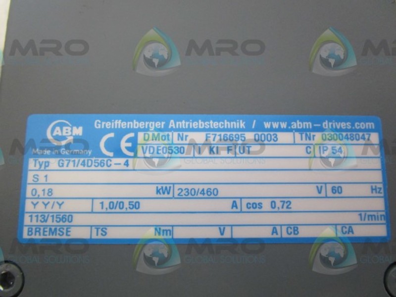 ABM G71/4D56C-4 MOTOR  NSNP