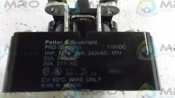 POTTER & BRUMFIELD PRD-7DY0-110 RELAY  NSNP