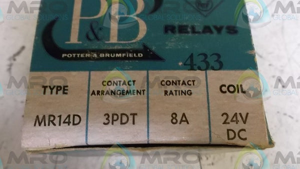 POTTER & BRUMFIELD MR14D 24V RELAY  NSMP