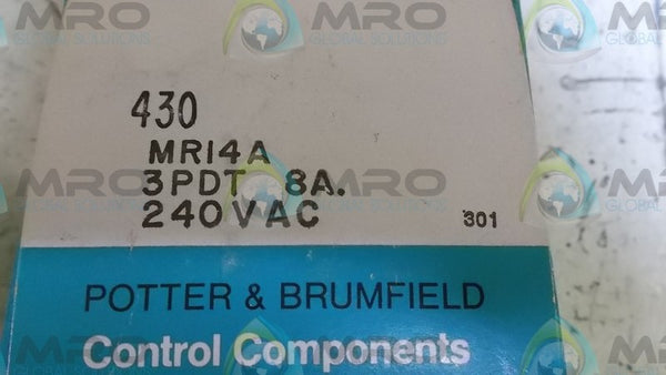 POTTER & BRUMFIELD MR14A 240VAC RELAY  NSMP
