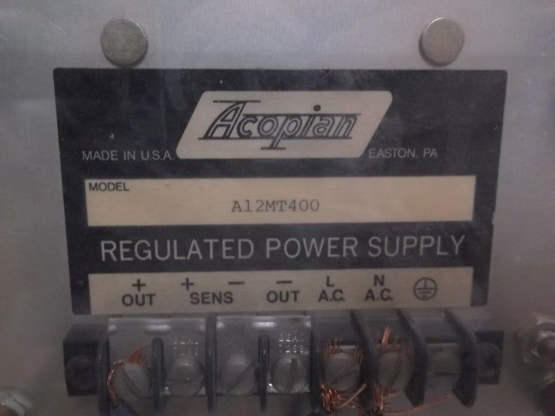 ACOPIAN A12MT400 REGULATED POWER SUPPLY  UNMP